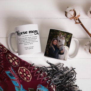 Horse Mum Custom Photo and Text Coffee Mug