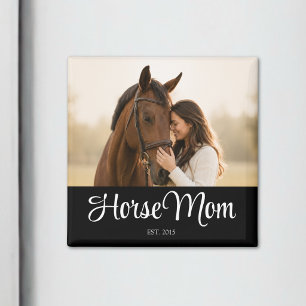 Horse Mum Established Photo Gift Magnet