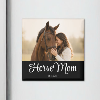 Horse Mum Established Photo Gift Magnet