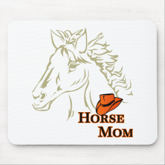 Horse Mum With Hat Mouse Pad