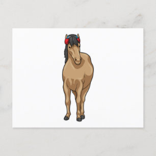 Horse Music Headphone Postcard