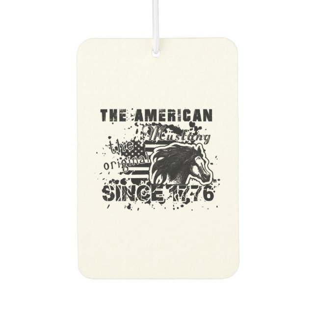 Horse Mustang - Horse Mustang Flag Car Air Freshener (Front)