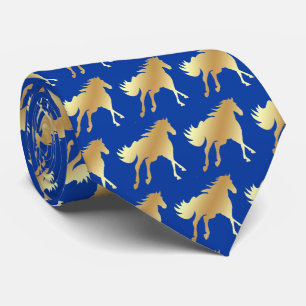 Horse Mustang Team Mascot Football Necktie