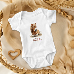 Horse Nap Personalised Baby Bodysuit