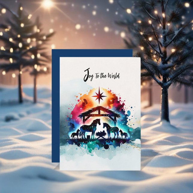 Horse Nativity Christmas Invitation (Enjoy this Beautiful Christmas Horse design! Personalize with your favorite Horse Girl!
)