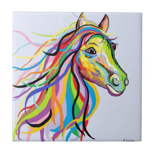 Horse of a Different Colour Ceramic Tile