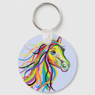 Horse of a Different Colour Key Ring