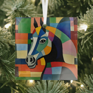 Horse of Colours Glass Tree Decoration