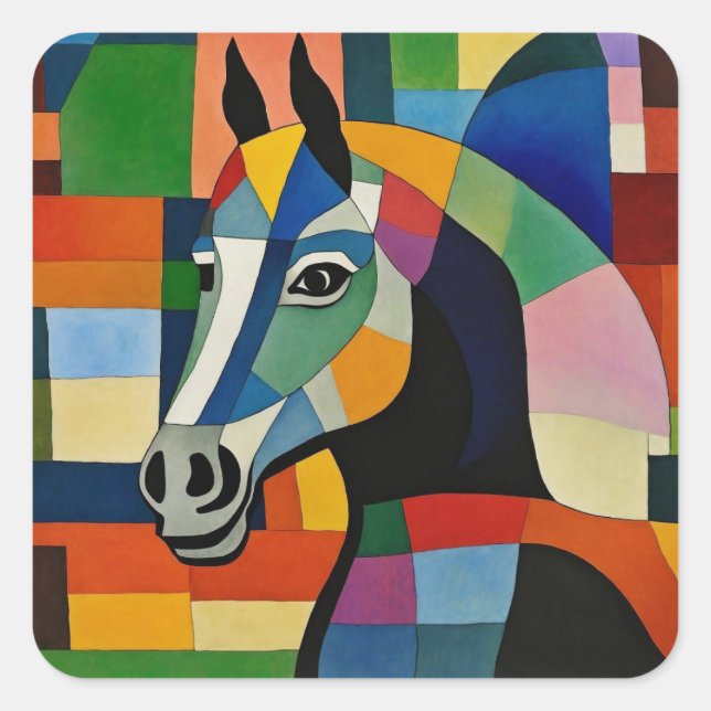 Horse of Colours Square Sticker (Front)