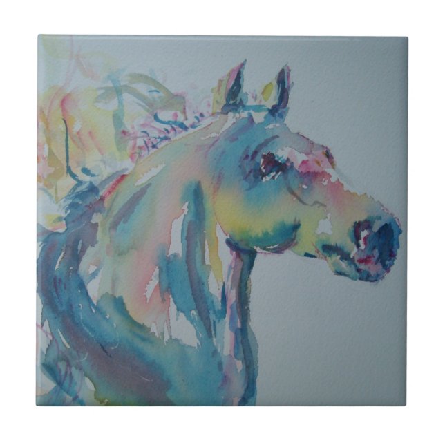 Horse of Many Colours Ceramic Tile (Front)