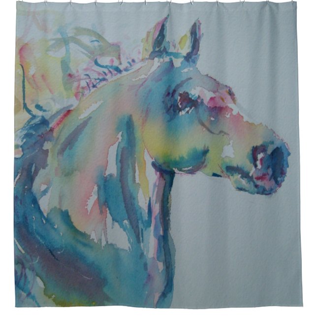 Horse of Many Colours Shower Curtain (Front)