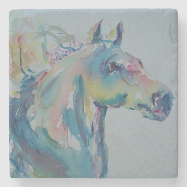 Horse of Many Colours Stone Coaster (Front)