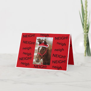 Horse on a Christmas Card