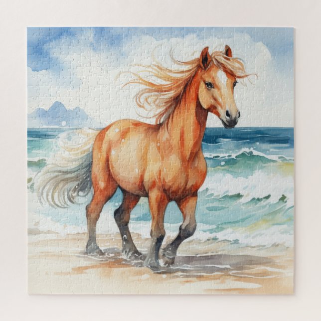 Horse on Beach Jigsaw Puzzle (Vertical)