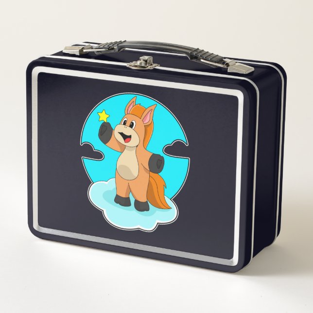 Horse on Clouds Metal Lunch Box (Front)