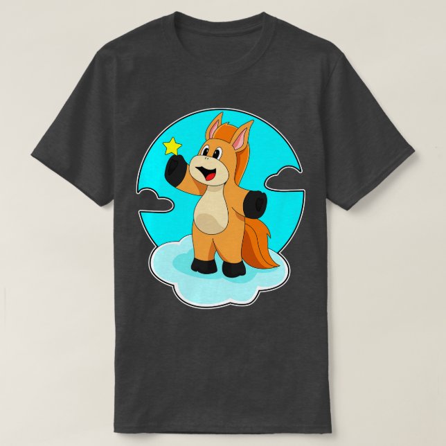 Horse on Clouds T-Shirt (Design Front)