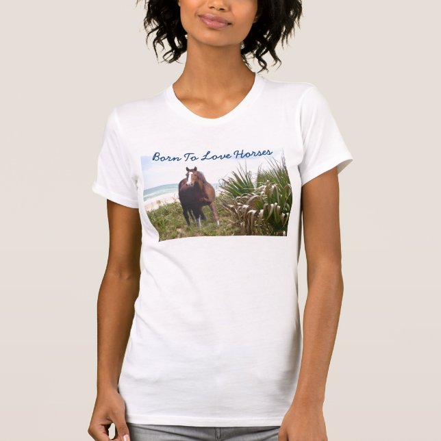Horse On The Beach T-Shirt Beach (Front)