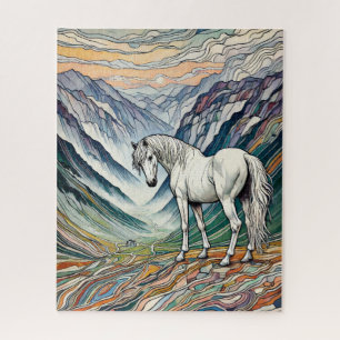 Horse on the Mountainside 500 Piece Puzzle