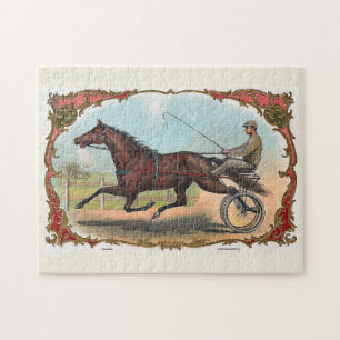 Horse On Wheels Vintage Horse Racing Jigsaw Puzzle