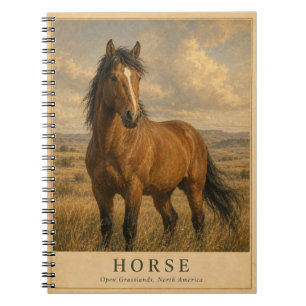 Horse Open Grasslands VINTAGE Notebook