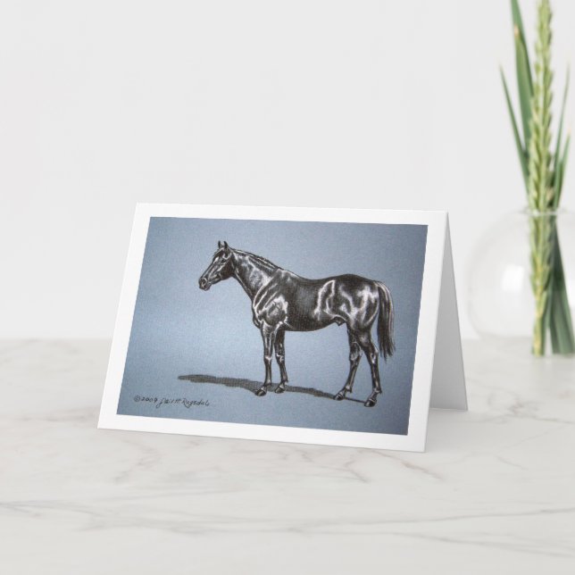 Horse Original Art Blank Greeting Card (Front)