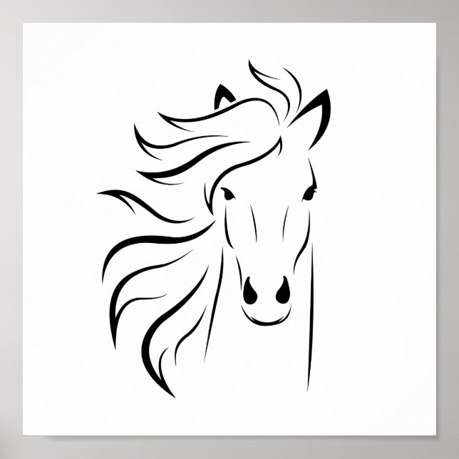 Horse Outline Poster (Front)