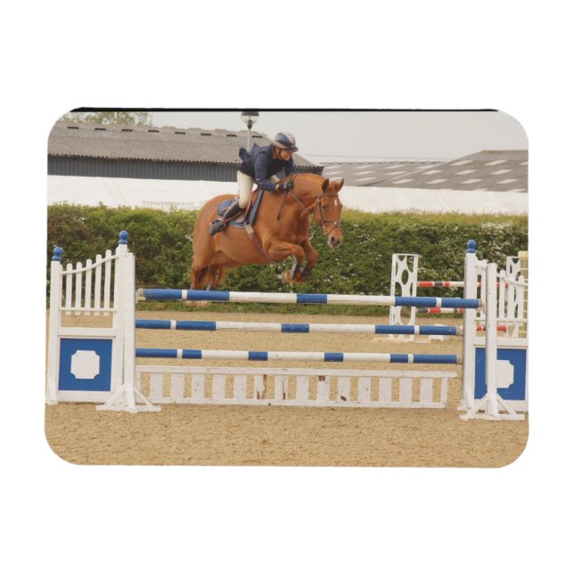 Horse Over Fence Flexible Magnet (Horizontal)