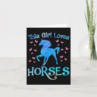Horse Owner This Girl Loves Horses Equestrian Ride Card