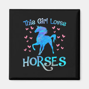 Horse Owner This Girl Loves Horses Equestrian Ride Magnet