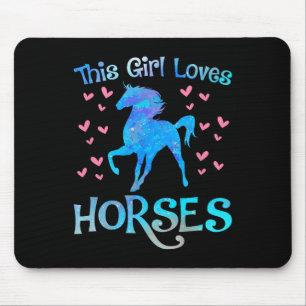 Horse Owner This Girl Loves Horses Equestrian Ride Mouse Pad
