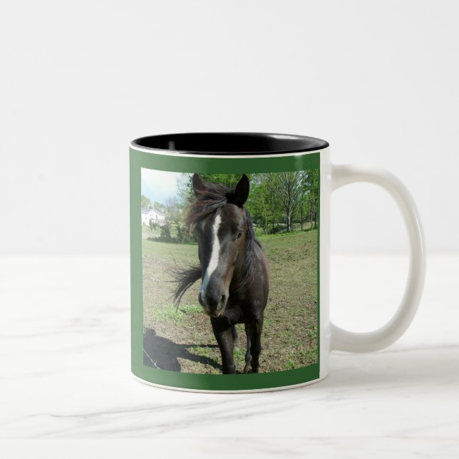 Horse Paint Two-Tone Coffee Mug (Right)
