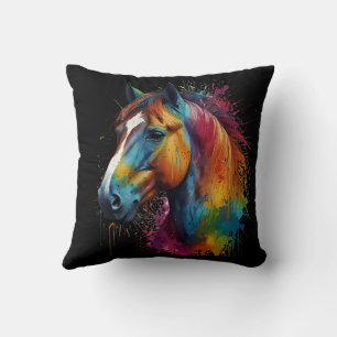 Horse painted design difficult cushion