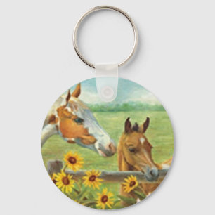 Horse Painting Key Chain