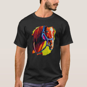 Horse Painting Vintage Retro Horseback Riding Hors T-Shirt