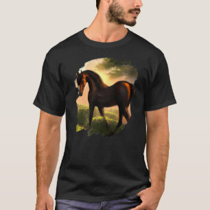 Horse Painting Vintage Retro Horseback Riding Hors T-Shirt