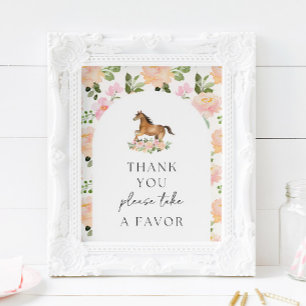 Horse Party Thank You Favour Sign