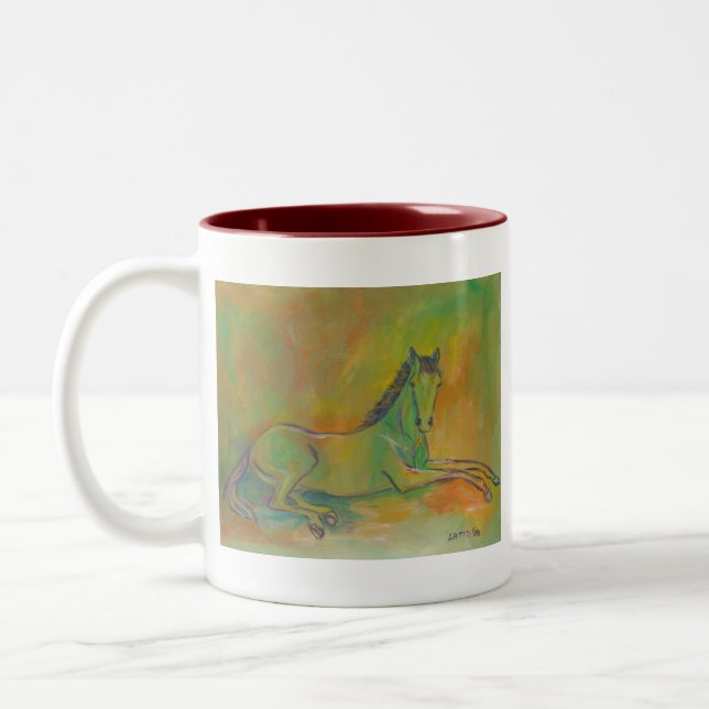 Horse Pastel Portrait Mug (Left)