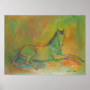 Horse Pastel Portrait Poster