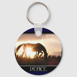 Horse & Peace Keychain
