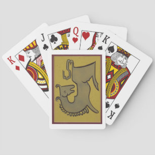 Horse (pen, ink & gouache on paper) playing cards