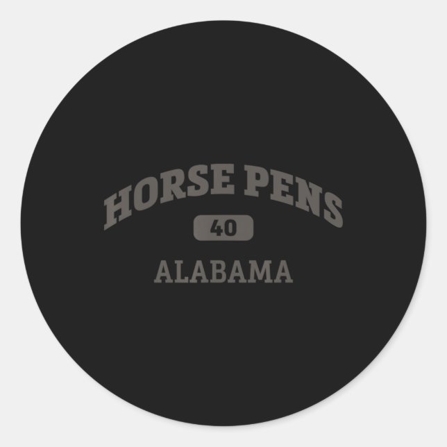 Horse Pens 40 College Style Rock Climbing Area Des Classic Round Sticker (Front)