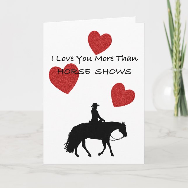 Horse Person Funny Valentine Holiday Card (Front)