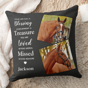 Horse Pet Memorial Horse Photo Collage Cushion