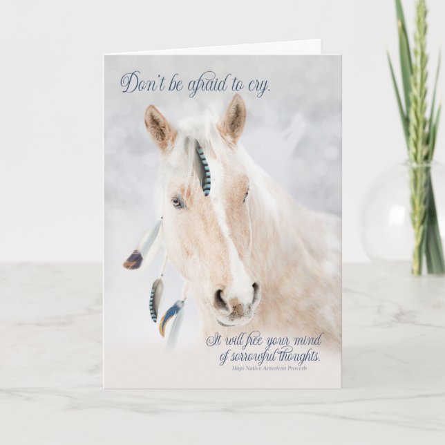 Horse Pet Sympathy Native American Proverb Card (Front)