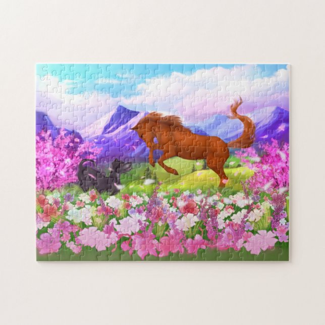 Horse Phenomena Spring Puzzle (Horizontal)