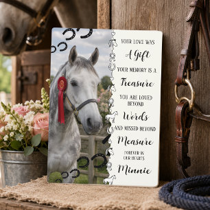 Horse Photo Custom Poem Memorial Plaque