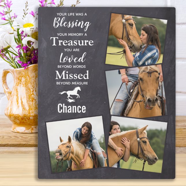 Horse Photo Rustic Slate Keepsake Memorial Plaque (Creator Uploaded)