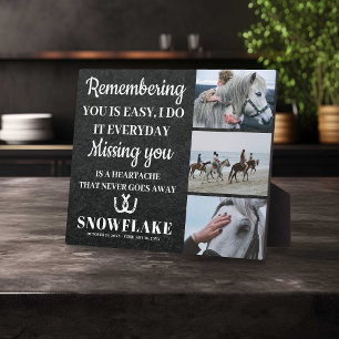 Horse Photo & Sympathy Quote Horse Memorial Plaque