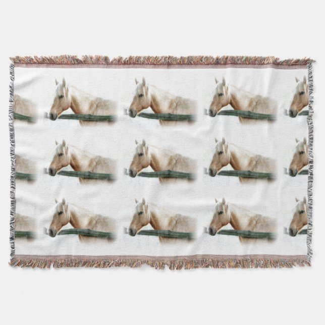 Horse Photo Throw Blanket (Front)