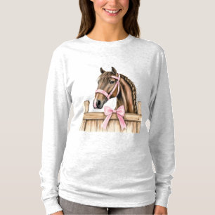Horse Pink Bow T-Shirt